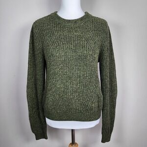 H&M Knit Sweater Womens Small Forest Elfcore Mossy Earthy‎ Grunge Kurt Cobain